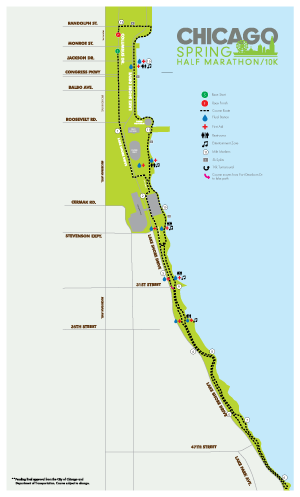 2017-Spring-Map - Chicago Spring Half Marathon & 10K