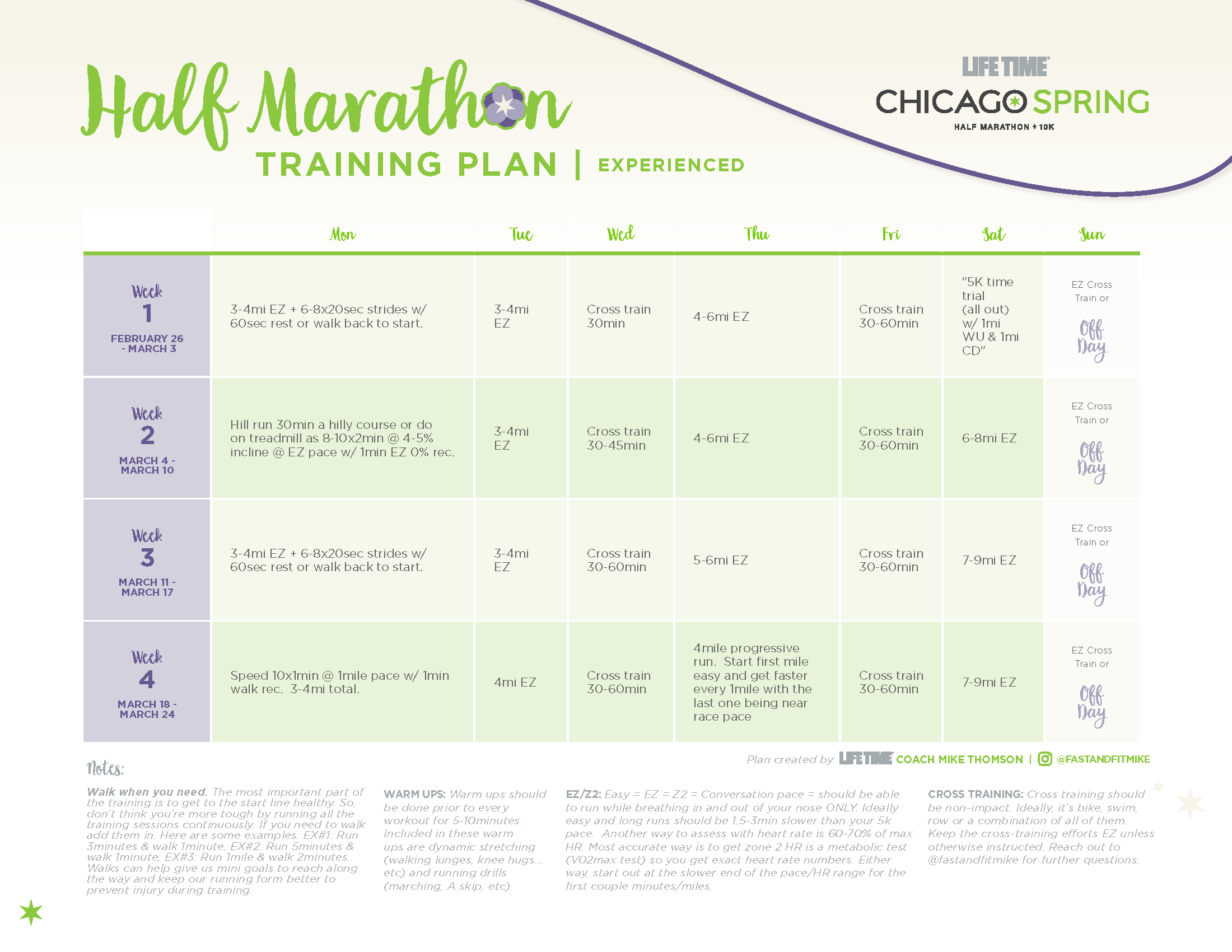 2024_SPRCHI_Training Plan [Experienced]_Page_1 Chicago Spring Half